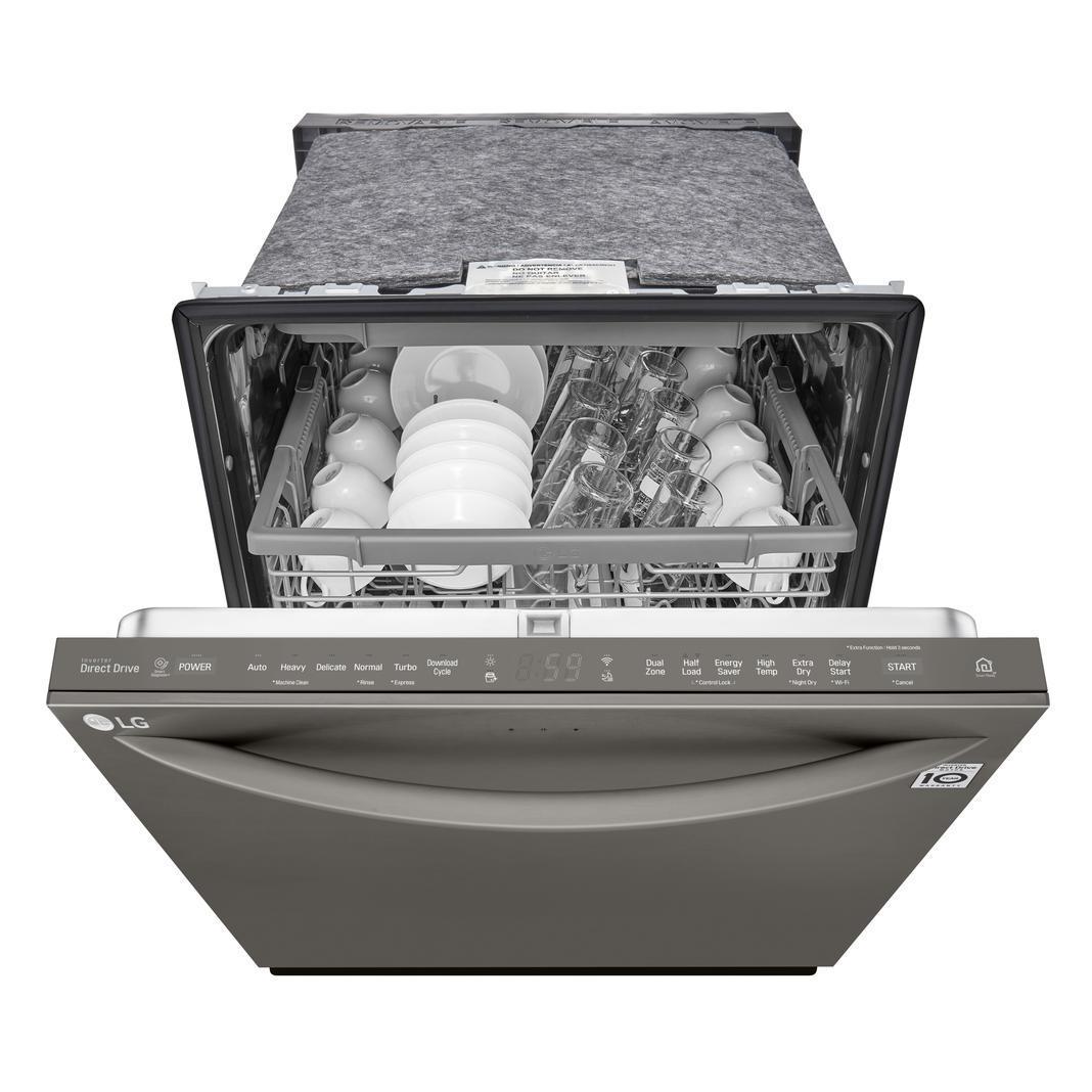 LG - 46 dBA Built In Dishwasher in Black Stainless - LDT5678BD