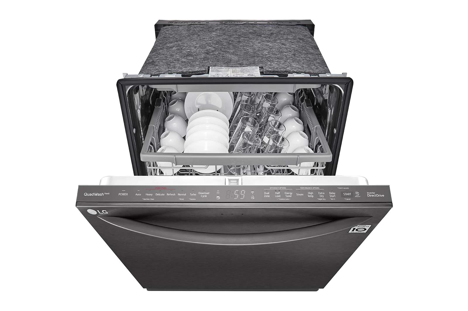 LG - 46 dBA Built In Dishwasher in Black Stainless - LDTS5552D