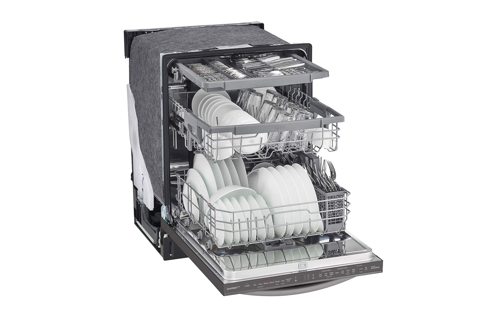 LG - 46 dBA Built In Dishwasher in Black Stainless - LDTS5552D