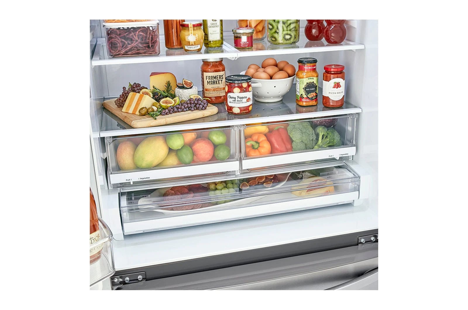 LG - 35.75 Inch 22.8 cu. ft French Door Refrigerator in Stainless - LFCC23596S