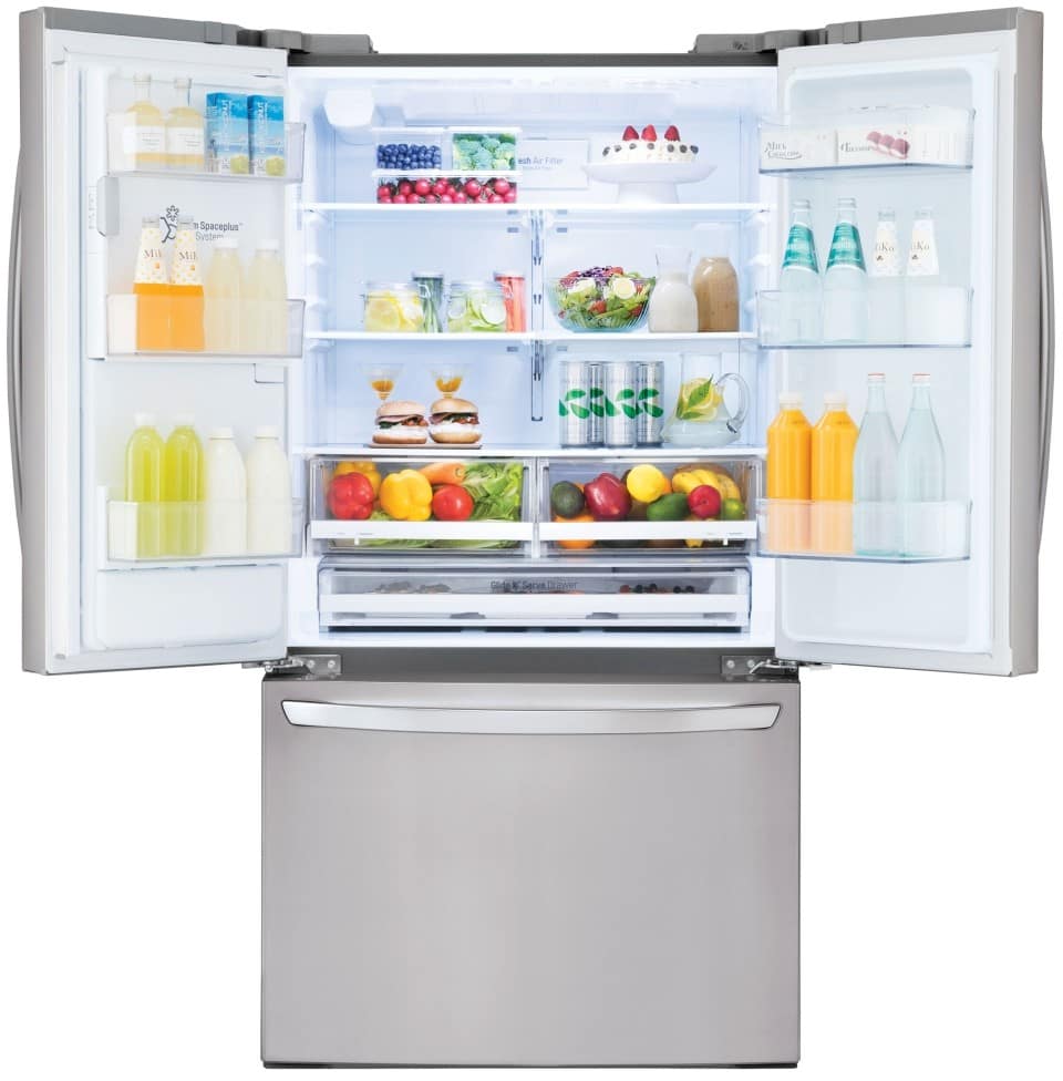 LG - 35.75 Inch 26.2 cu. ft French Door Refrigerator in Stainless - LFXS26973S