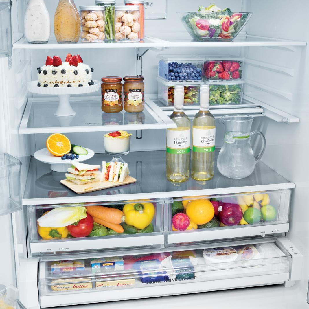 LG - 35.8 Inch 27.7 cu. ft French Door Refrigerator in Black - LFXS28566M