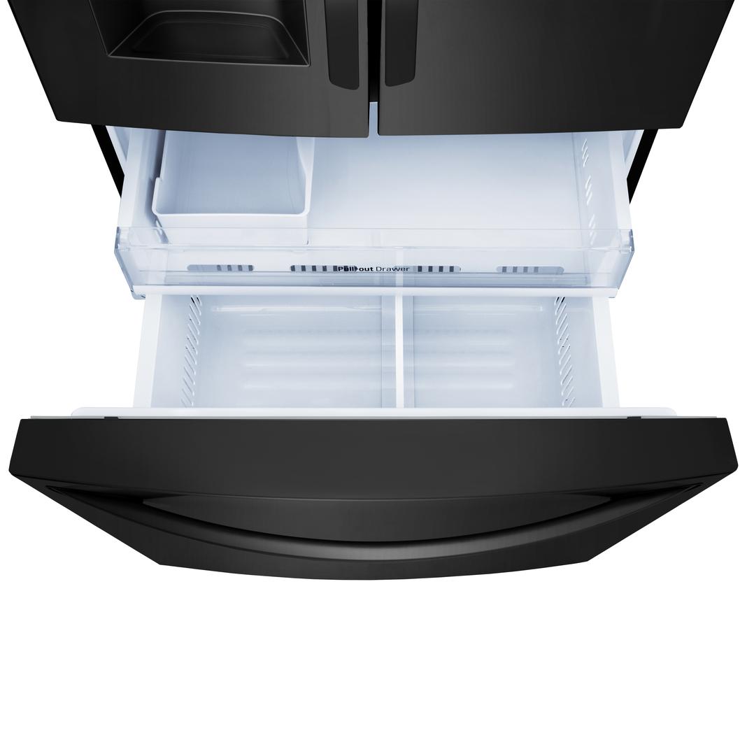 LG - 35.8 Inch 27.7 cu. ft French Door Refrigerator in Black - LFXS28566M