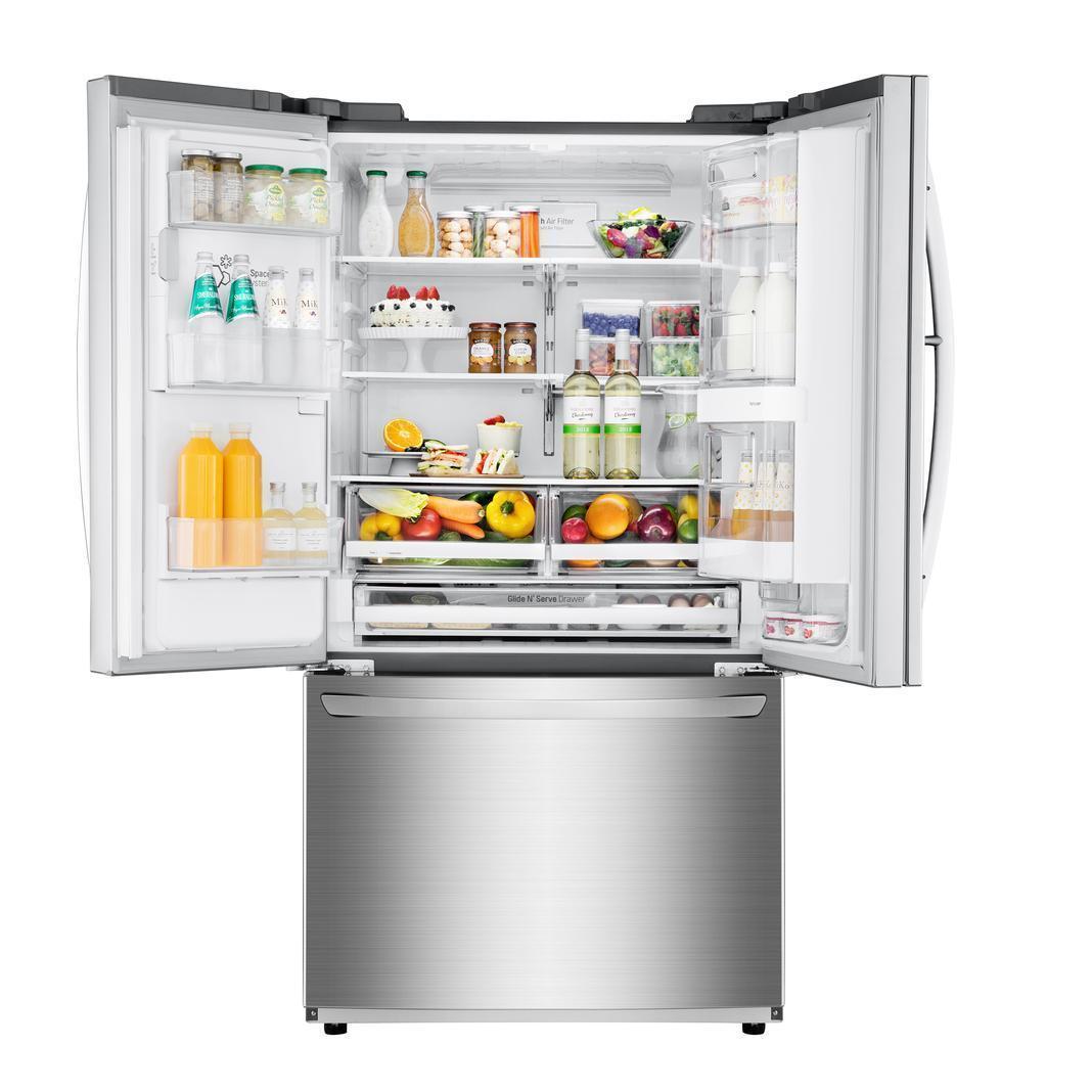 LG - 35.8 Inch 27.7 cu. ft French Door Refrigerator in Stainless - LFXS28566S
