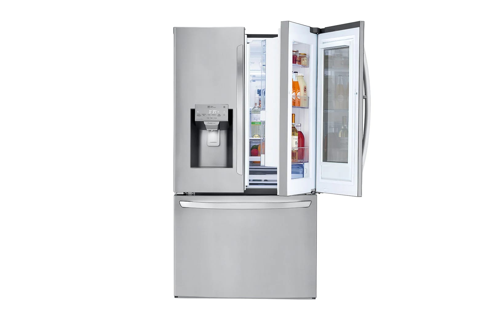 LG - 35.75 Inch 27.5 cu. ft French Door Refrigerator in Stainless - LFXS28596S