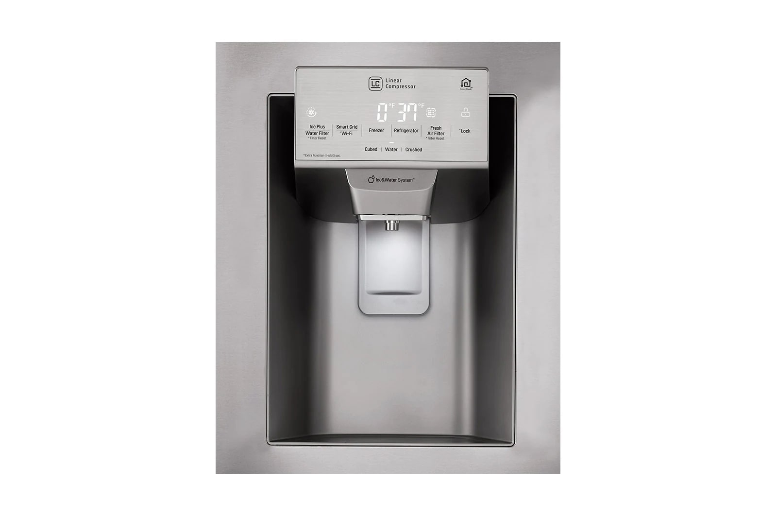 LG - 35.75 Inch 27.5 cu. ft French Door Refrigerator in Stainless - LFXS28596S