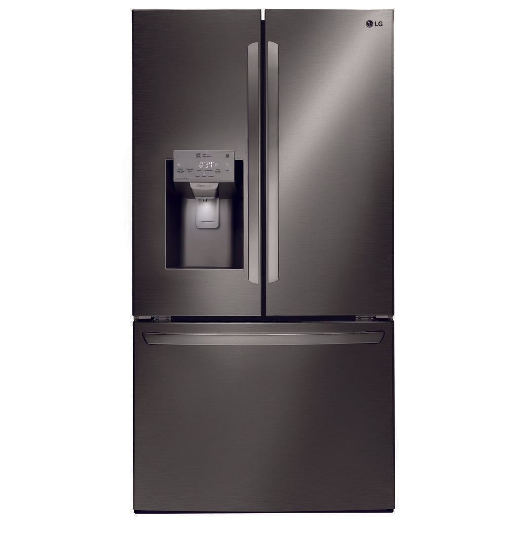 LG - 35.8 Inch 27.9 cu. ft French Door Refrigerator in Black Stainless - LFXS28968D