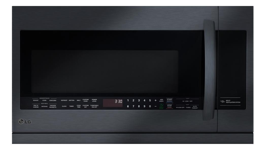 LG - 2.2 cu. Ft Over the range Microwave in Matte Black - LMV2257BM