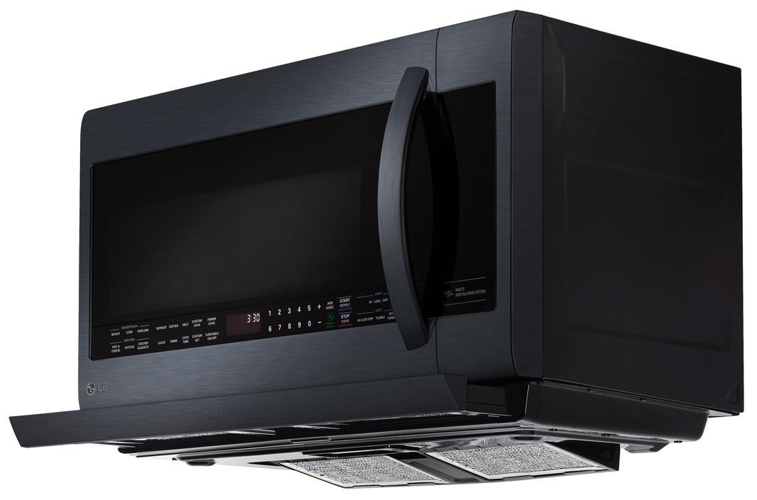 LG - 2.2 cu. Ft Over the range Microwave in Matte Black - LMV2257BM