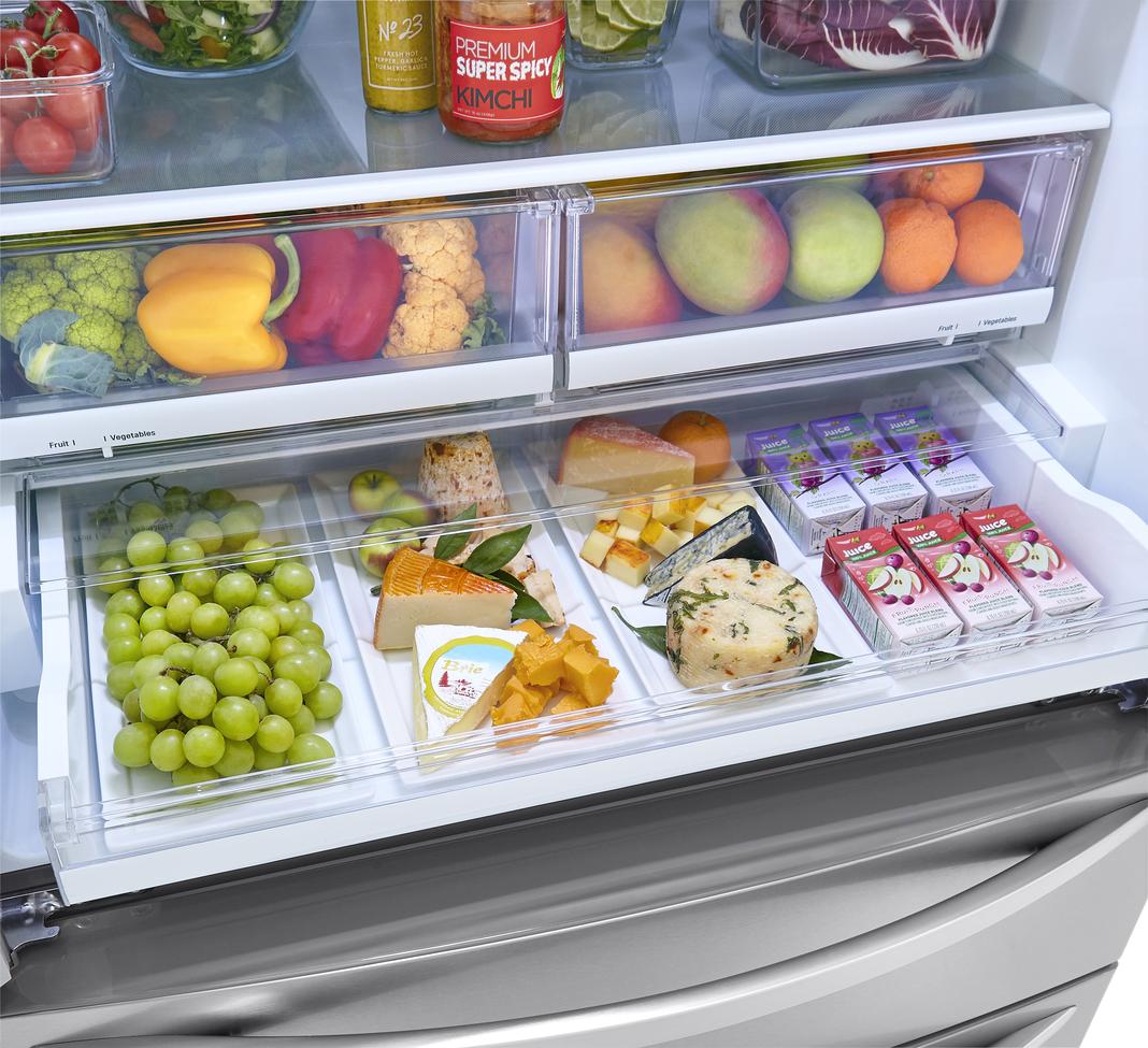 LG - 35.8 Inch 26.9 cu. ft French Door Refrigerator in Stainless - LMWS27626S