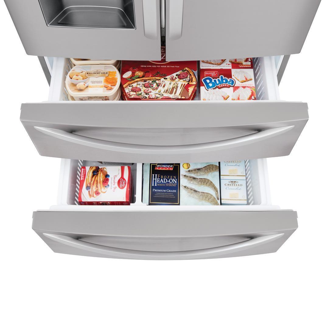 LG - 35.8 Inch 27.8 cu. ft French Door Refrigerator in Stainless - LMXS28626S