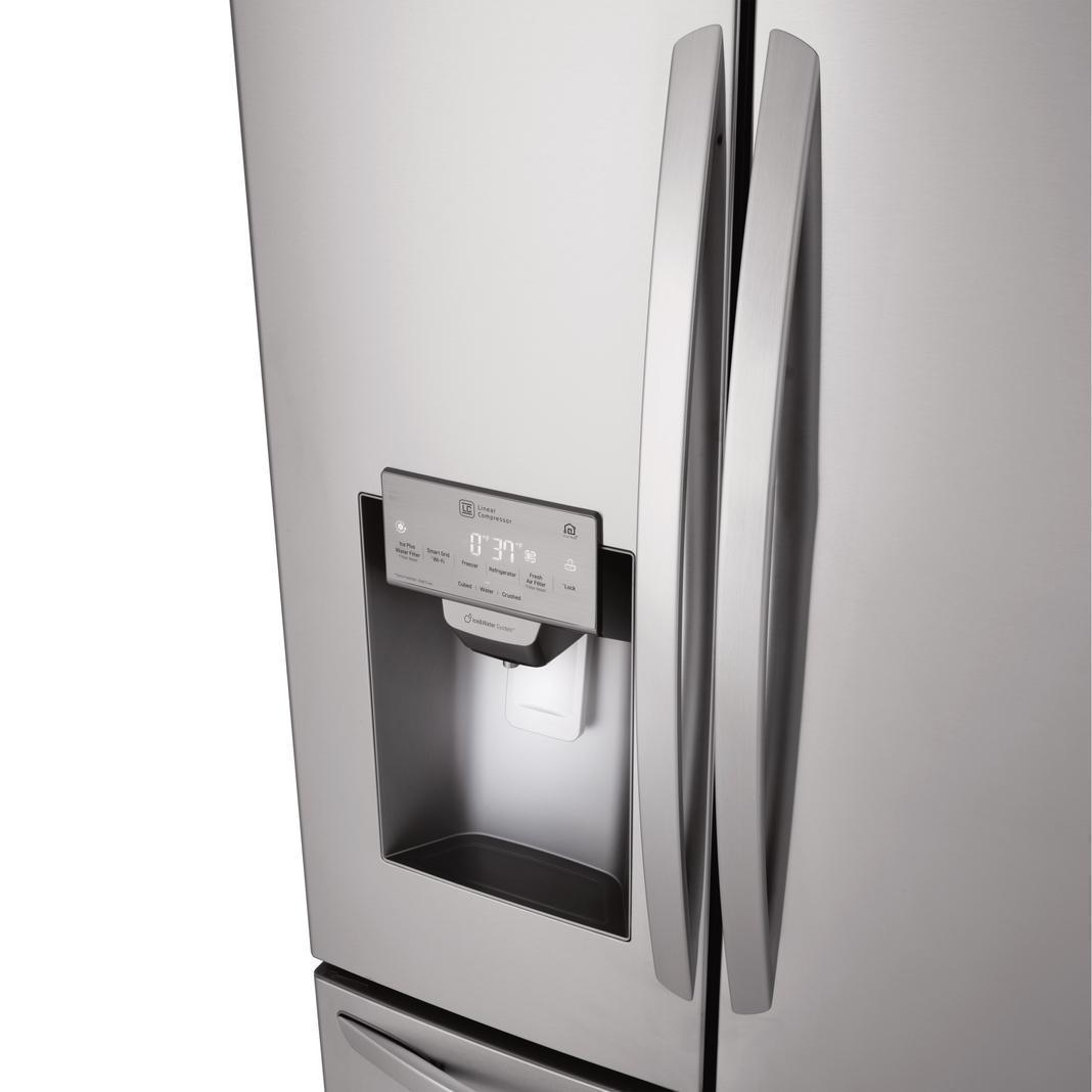 LG - 35.8 Inch 27.8 cu. ft French Door Refrigerator in Stainless - LMXS28626S