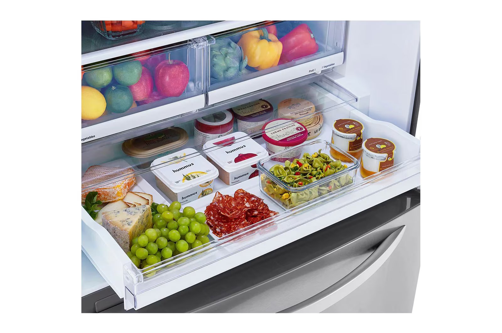LG - 32.75 Inch 25.5 cu. ft Bottom Mount Refrigerator in Stainless - LRDCS2603S