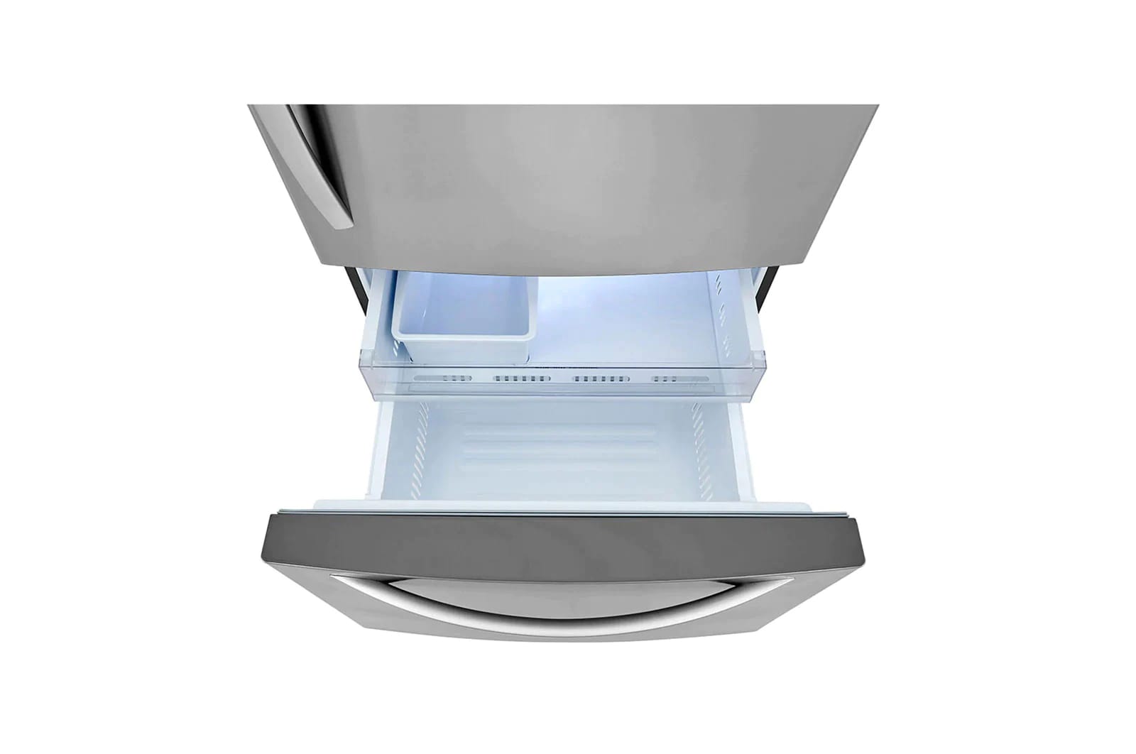 LG - 32.75 Inch 25.5 cu. ft Bottom Mount Refrigerator in Stainless - LRDCS2603S