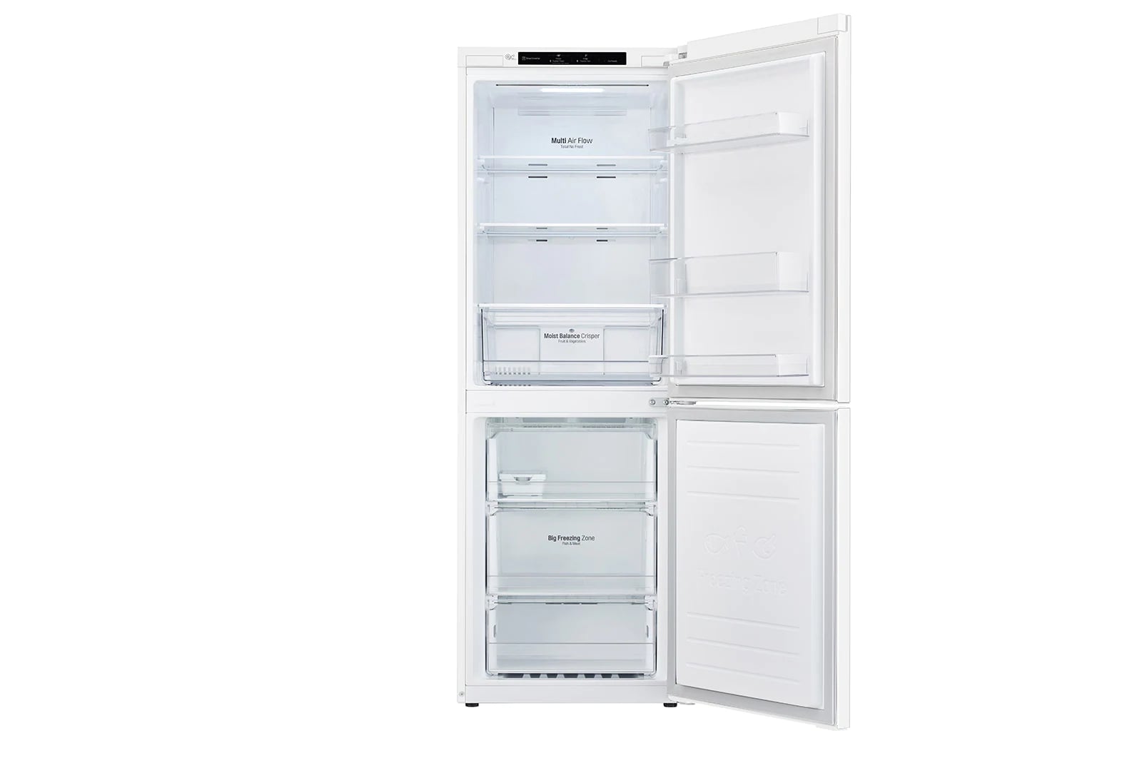 LG - 23.5 Inch 10.8 cu. ft Bottom Mount Refrigerator in White - LRDNC1004W