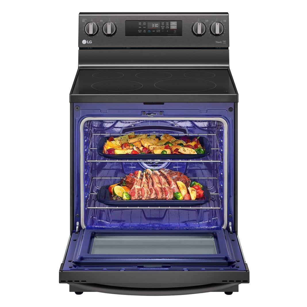 LG - 6.3 cu. ft Electric Range in Black Stainless - LREL6323D