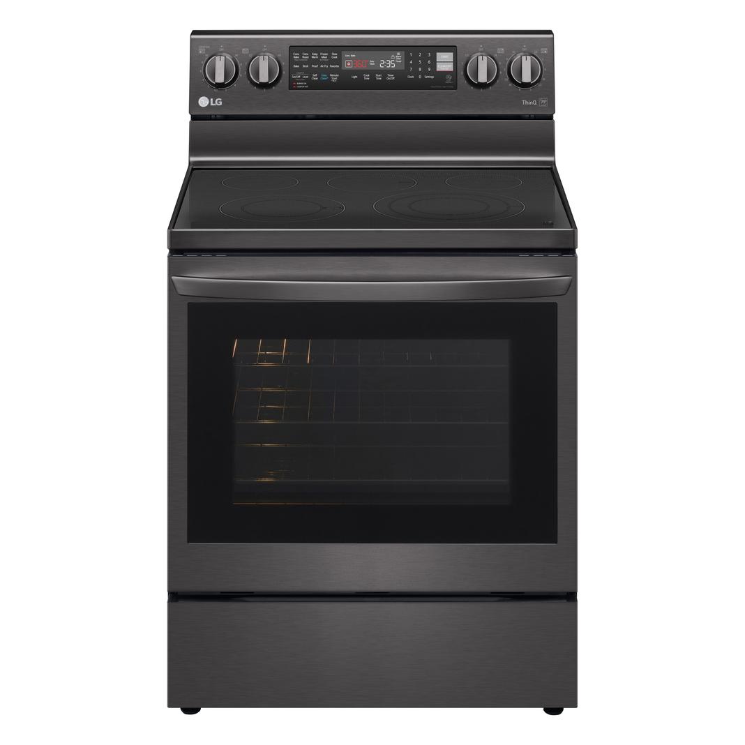 LG - 6.3 cu. ft Electric Range in Black Stainless - LREL6325D