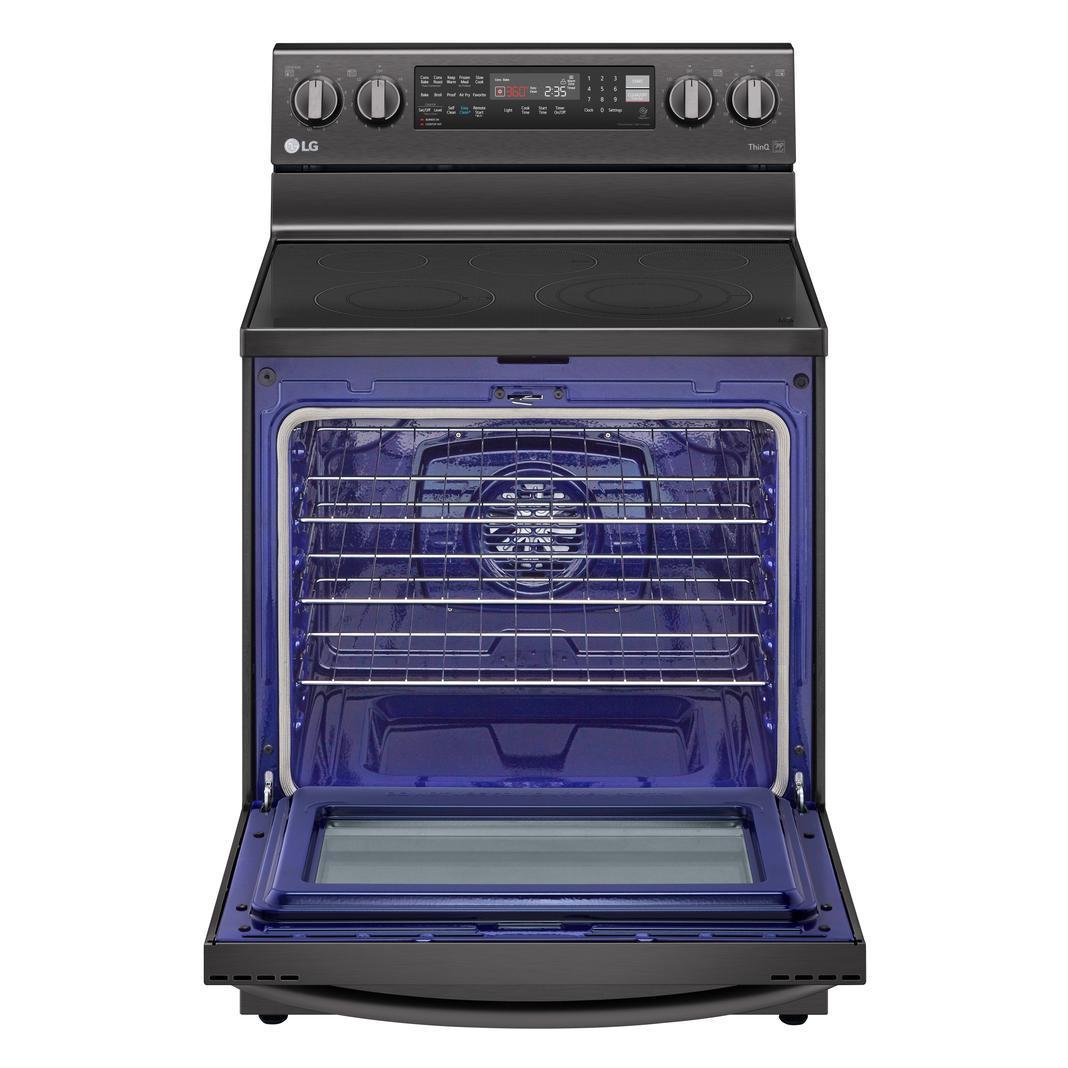 LG - 6.3 cu. ft Electric Range in Black Stainless - LREL6325D
