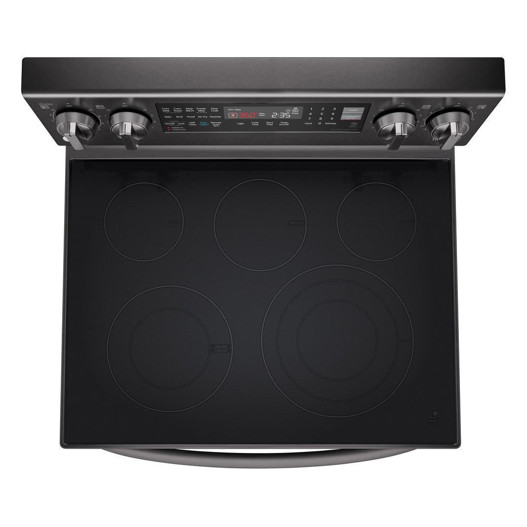 LG - 6.3 cu. ft Electric Range in Black Stainless - LREL6325D
