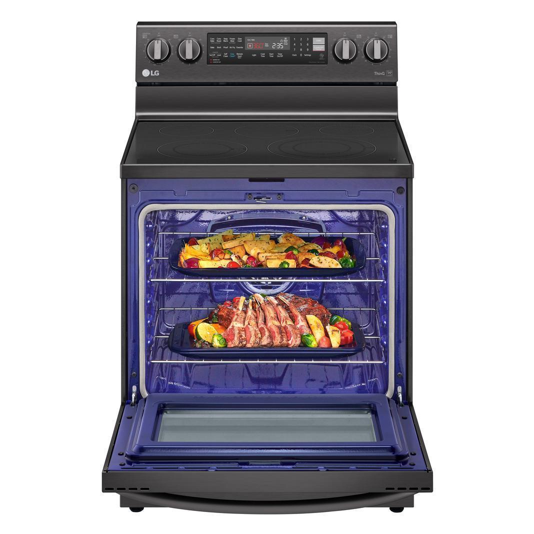 LG - 6.3 cu. ft Electric Range in Black Stainless - LREL6325D
