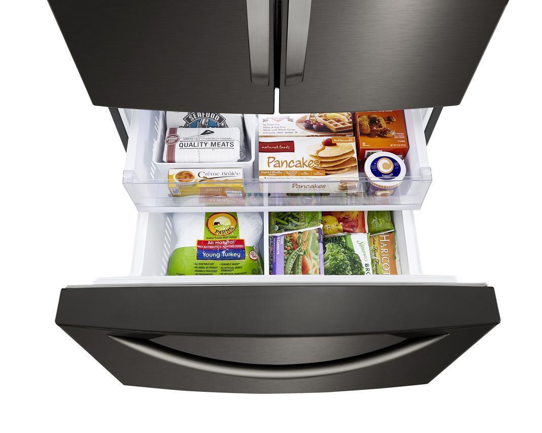 LG - 32.8 Inch 25.1 cu. ft French Door Refrigerator in Black Stainless - LRFCS2503D