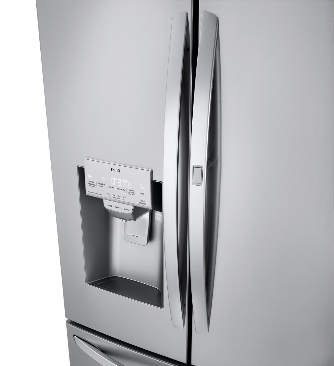 LG - 35.8 Inch 29.7 cu. ft French Door Refrigerator in Stainless - LRFDS3016S
