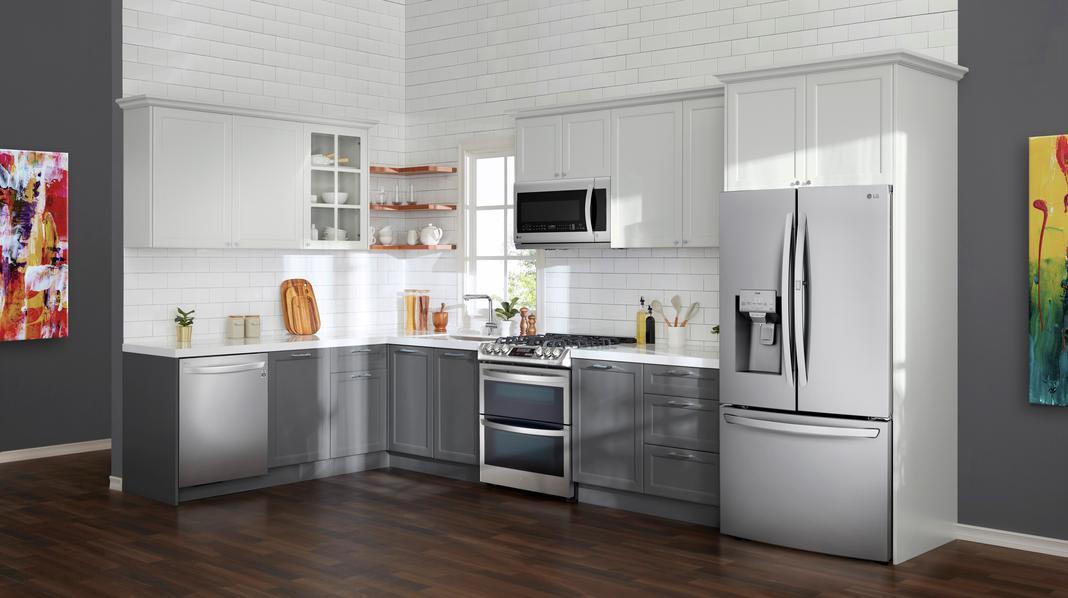 LG - 35.8 Inch 29.7 cu. ft French Door Refrigerator in Stainless - LRFDS3016S