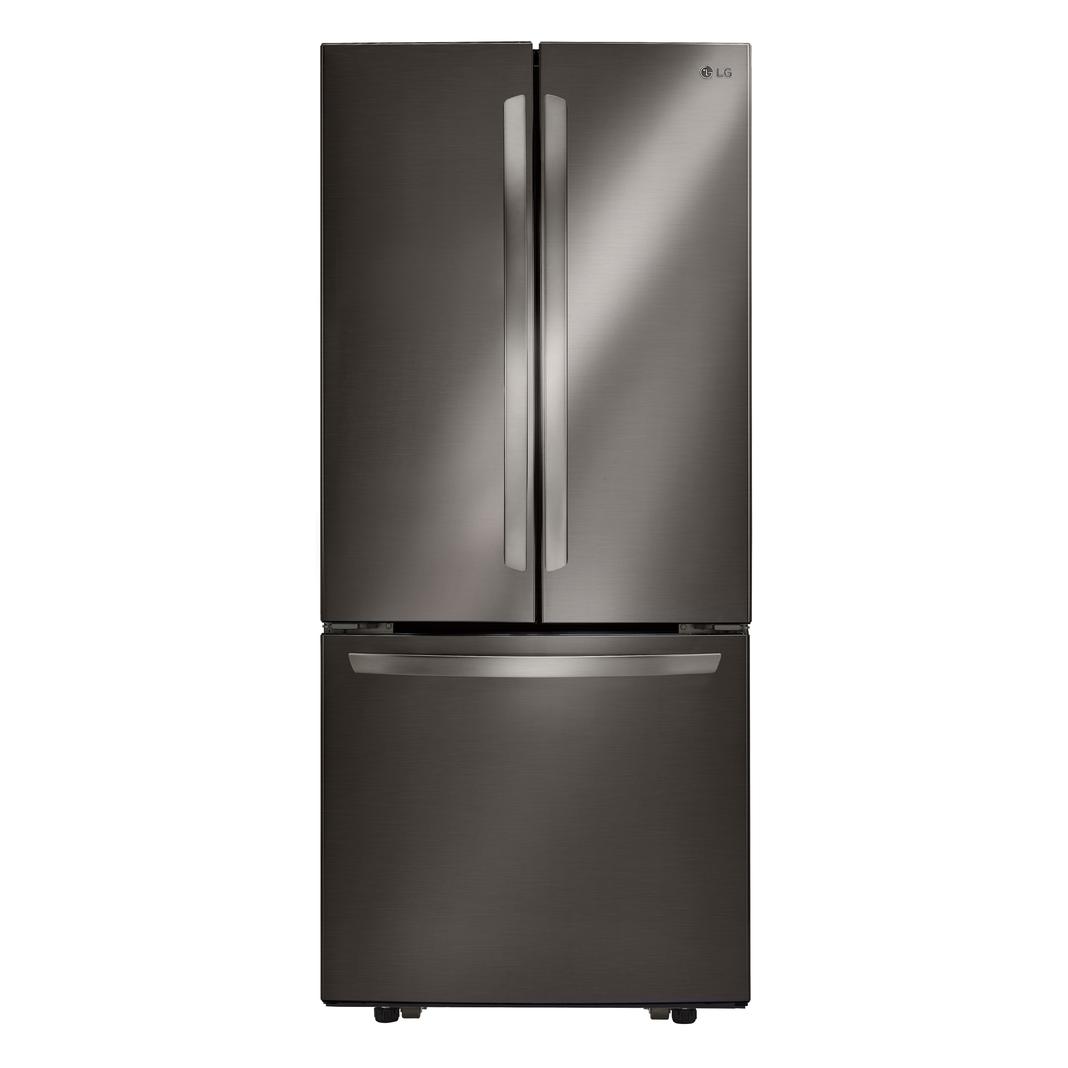 LG - 29.8 Inch 21.8 cu. ft French Door Refrigerator in Black Stainless - LRFNS2200D