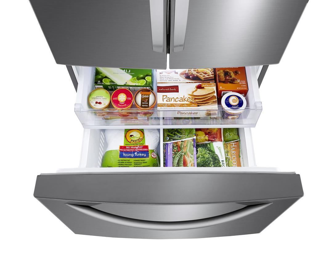 LG - 33 Inch 25.1 cu. ft French Door Refrigerator in Silver - LRFNS2503V