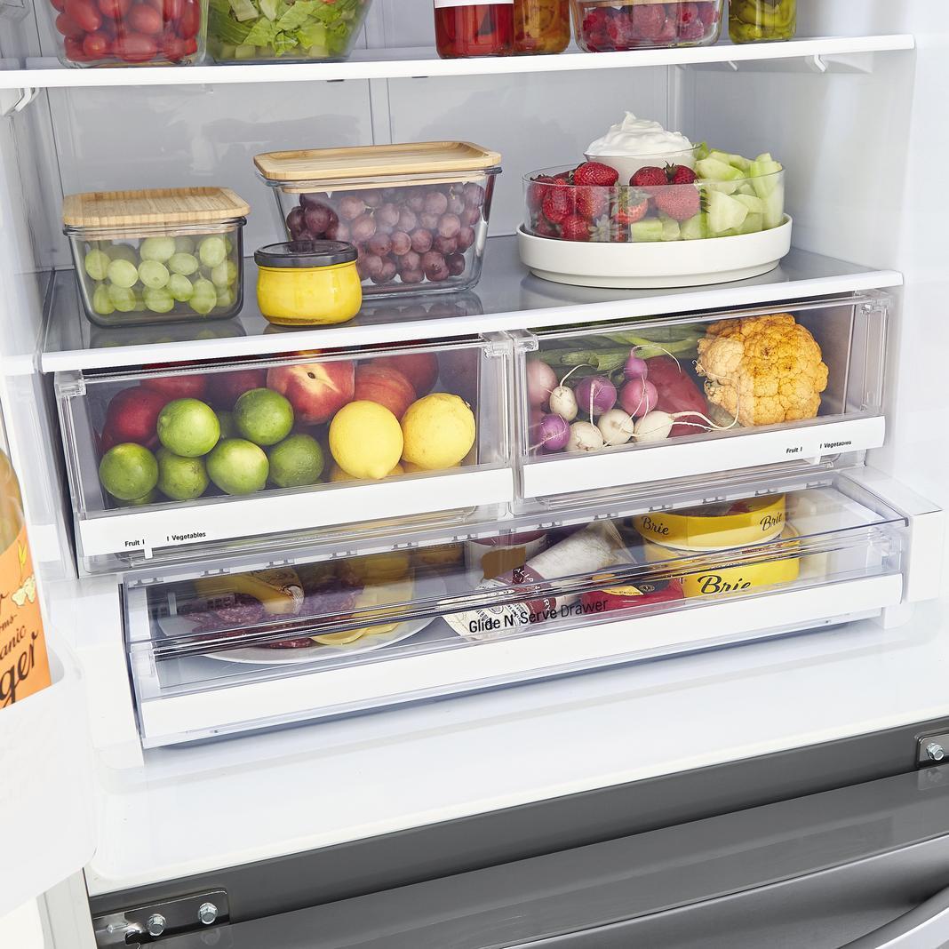 LG - 33 Inch 25.1 cu. ft French Door Refrigerator in Silver - LRFNS2503V