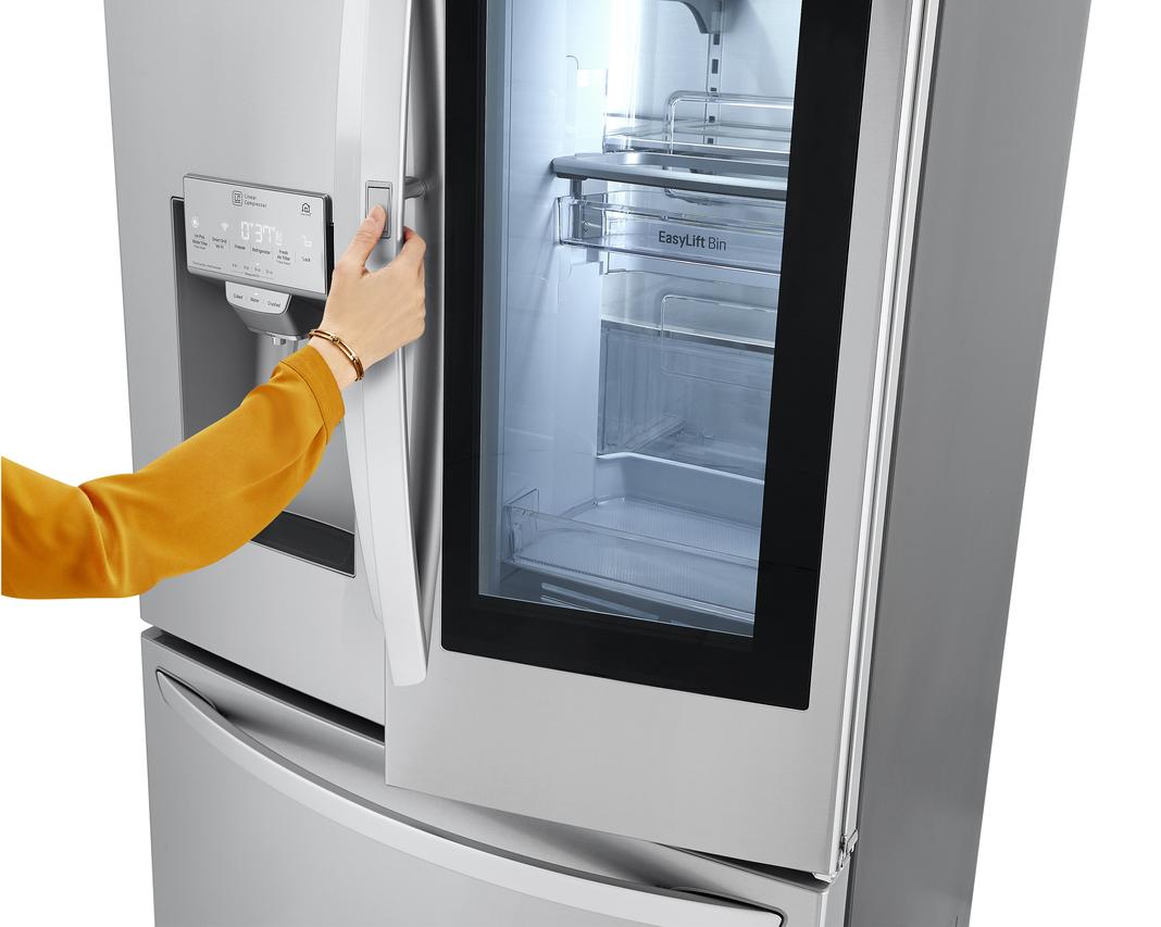 LG - 35.8 Inch 23.5 cu. ft French Door Refrigerator in Stainless - LRFVC2406S