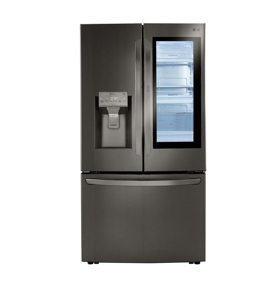 LG - 35.8 Inch 29.7 cu. ft French Door Refrigerator in Black Stainless - LRFVS3006D
