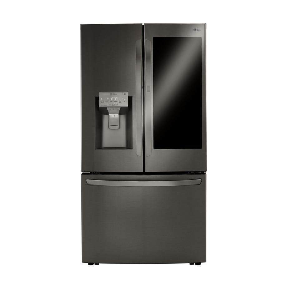 LG - 35.8 Inch 29.7 cu. ft French Door Refrigerator in Black Stainless - LRFVS3006D