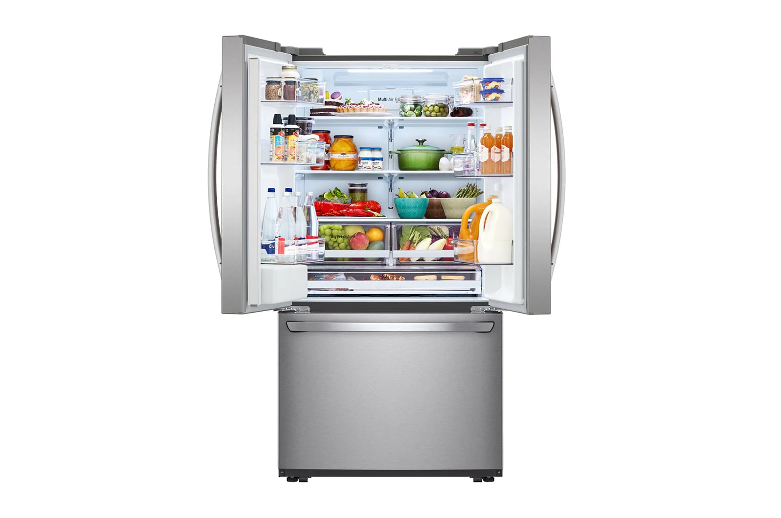 LG - 35.75 Inch 29 cu. ft French Door Refrigerator in Stainless - LRFWS2906S