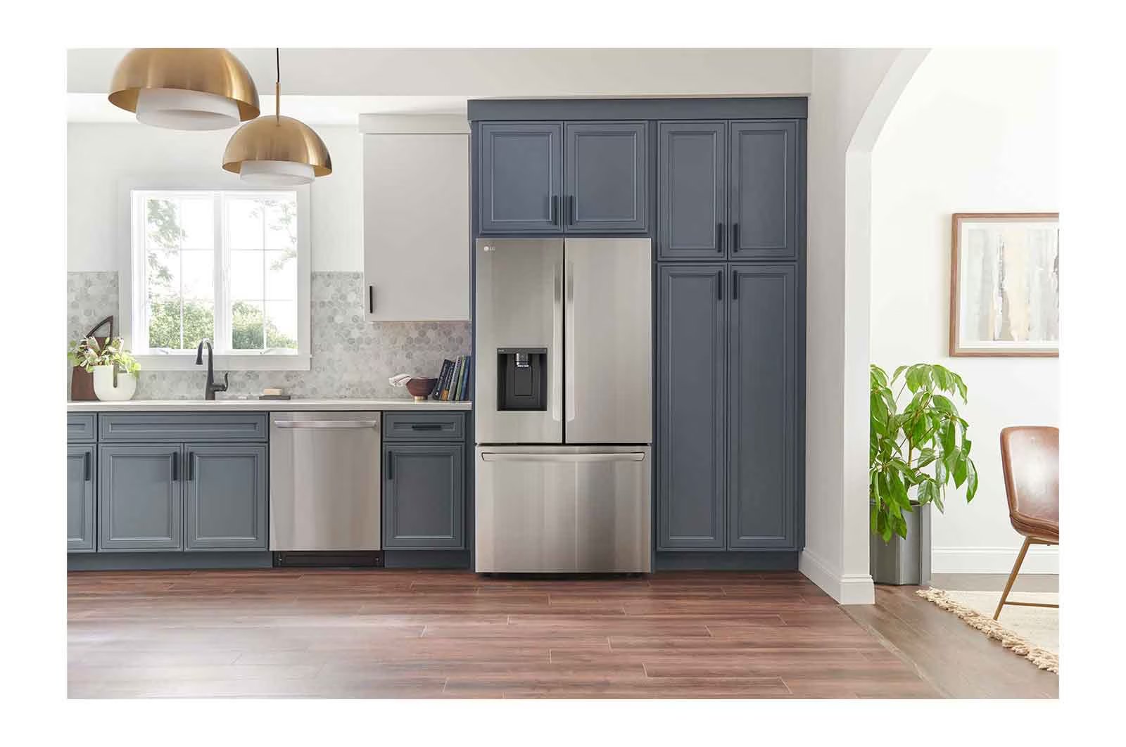 LG - 35.75 Inch 25.5 cu. ft French Door Refrigerator in Stainless - LRFXC2606S