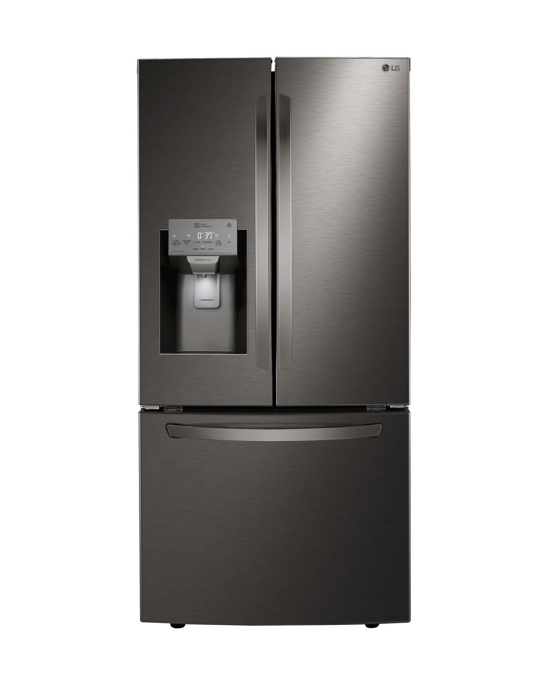 LG - 32.8 Inch 24.5 cu. ft French Door Refrigerator in Black Stainless - LRFXS2503D