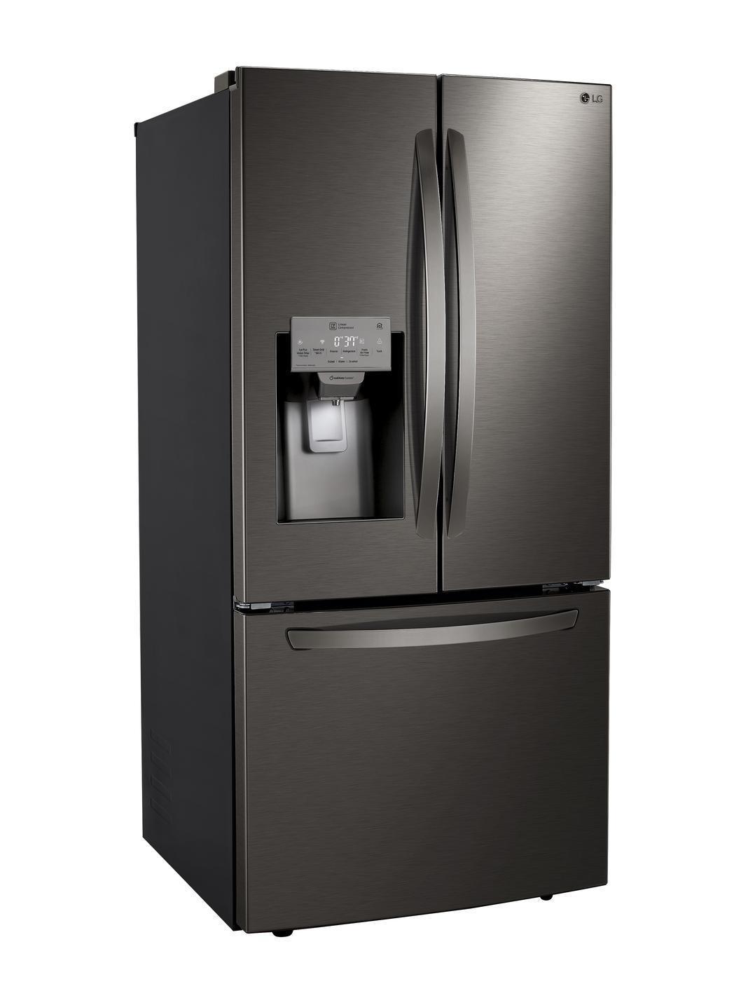 LG - 32.8 Inch 24.5 cu. ft French Door Refrigerator in Black Stainless - LRFXS2503D