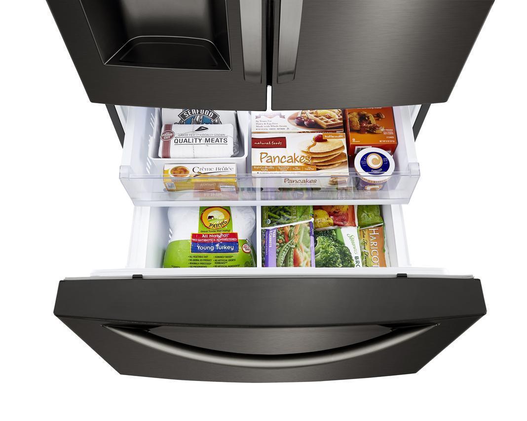 LG - 32.8 Inch 24.5 cu. ft French Door Refrigerator in Black Stainless - LRFXS2503D