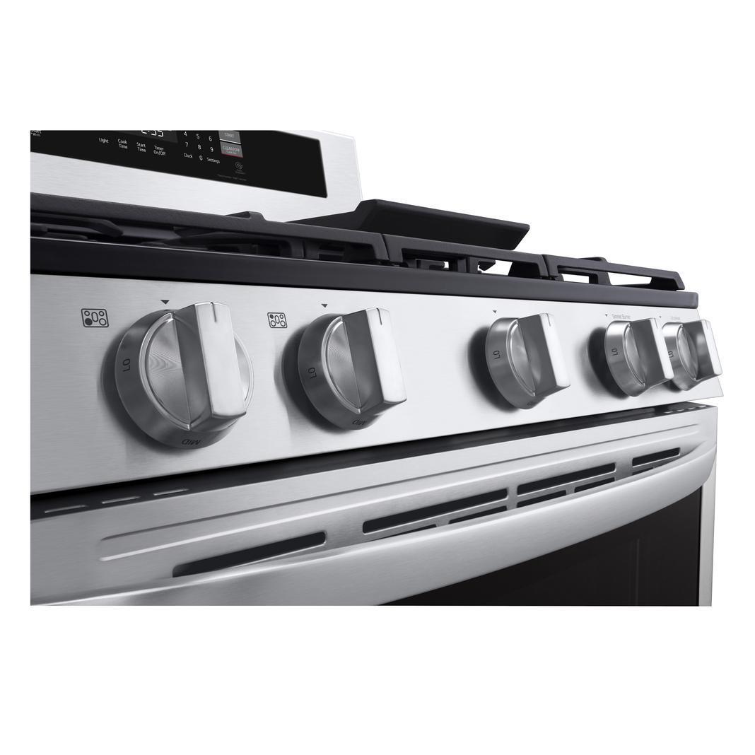 LG - 5.8 cu. ft Gas Range in Stainless - LRGL5825F