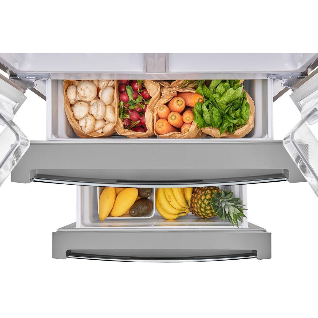 LG - 29.5 Inch 14.3 cu. ft French Door Refrigerator in Silver - LRKNS1400V