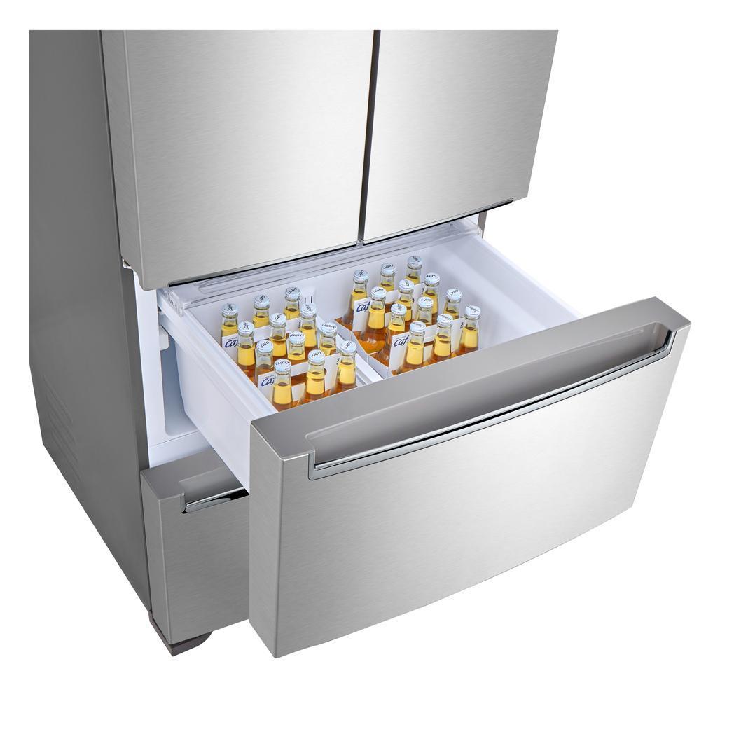 LG - 29.5 Inch 14.3 cu. ft French Door Refrigerator in Silver - LRKNS1400V