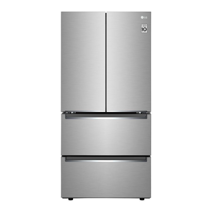 LG - 32.9 Inch 19 cu. ft French Door Refrigerator in Stainless - LRMNC1803S