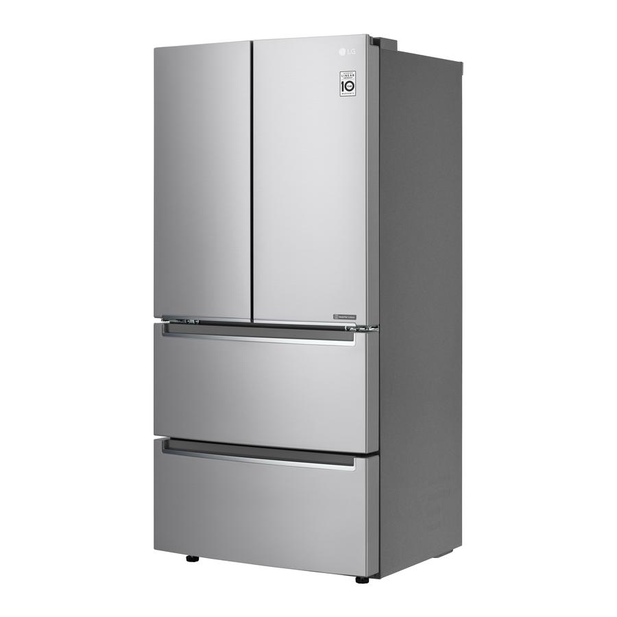 LG - 32.9 Inch 19 cu. ft French Door Refrigerator in Stainless - LRMNC1803S