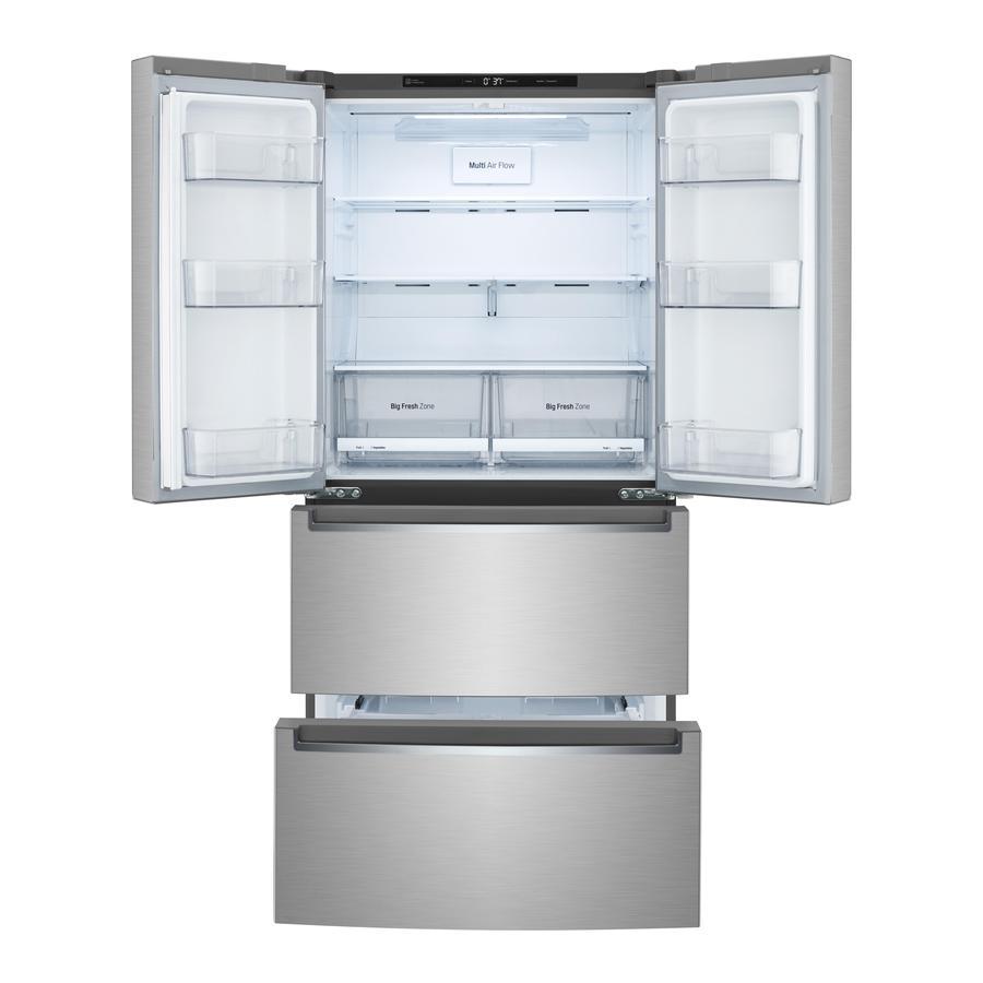 LG - 32.9 Inch 19 cu. ft French Door Refrigerator in Stainless - LRMNC1803S