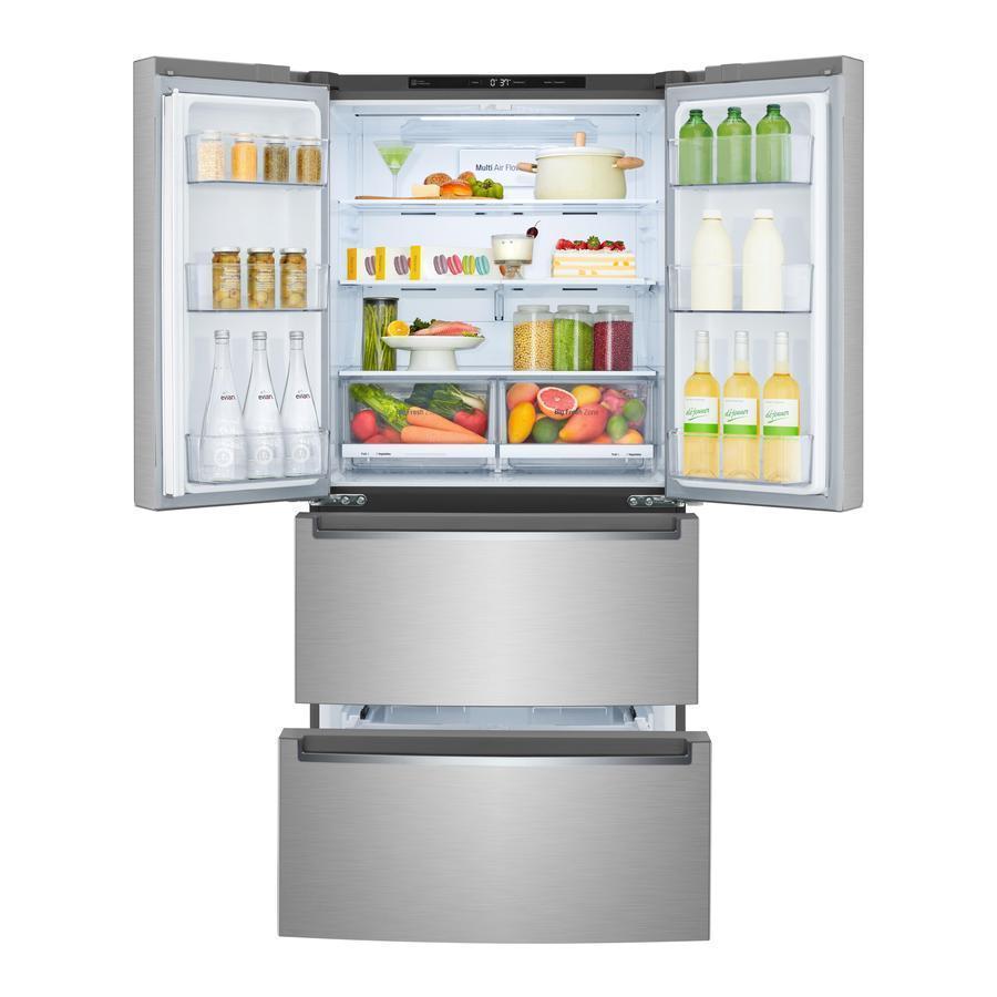 LG - 32.9 Inch 19 cu. ft French Door Refrigerator in Stainless - LRMNC1803S