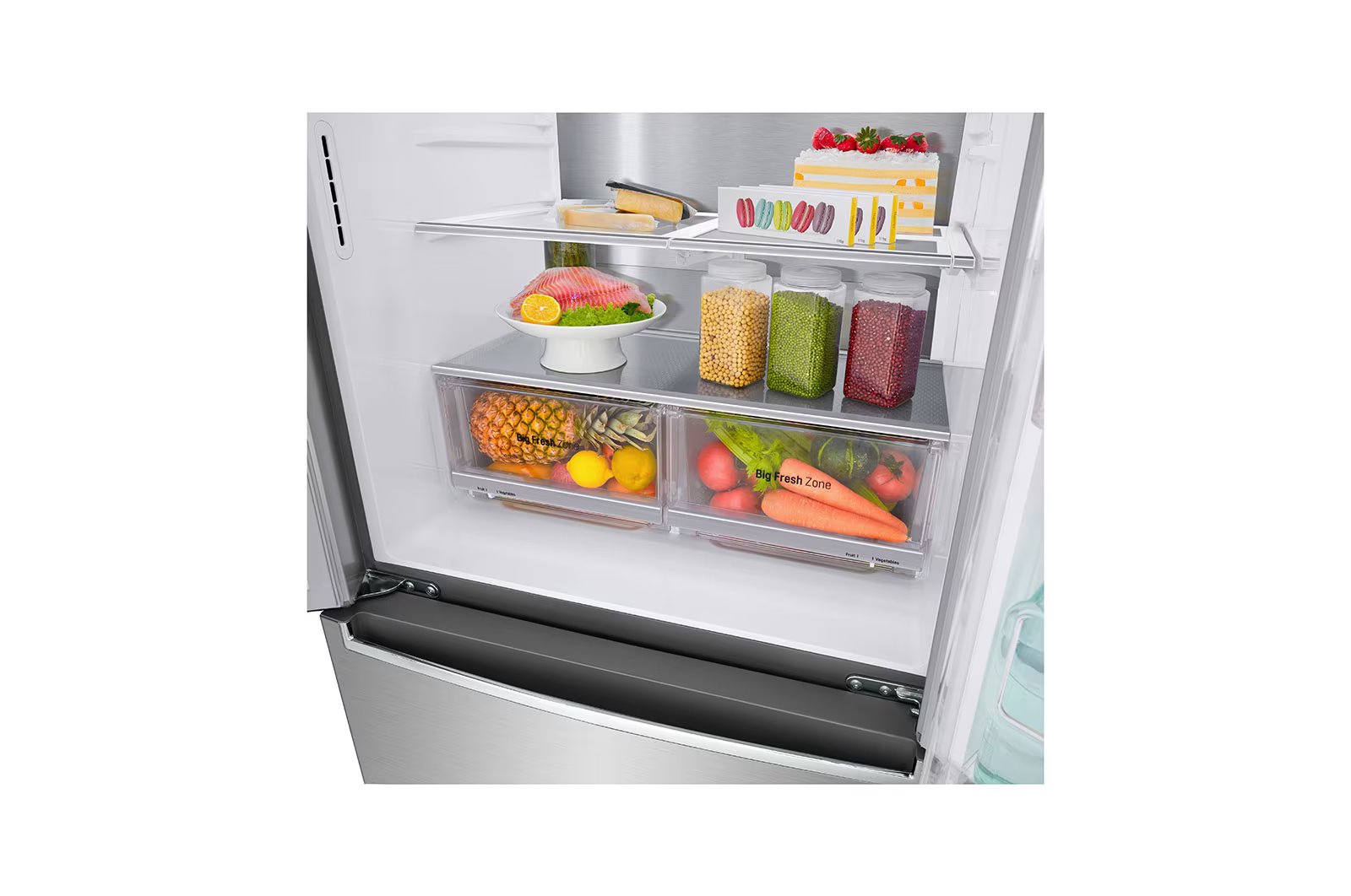 LG - 32.875 Inch 18.3 cu. ft French Door Refrigerator in Stainless - LRMVC1803S