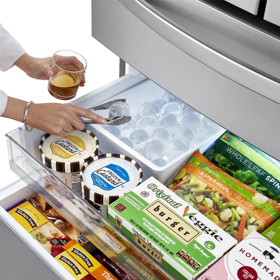 LG - 35.8 Inch 22.5 cu. ft French Door Refrigerator in Stainless - LRMVC2306S