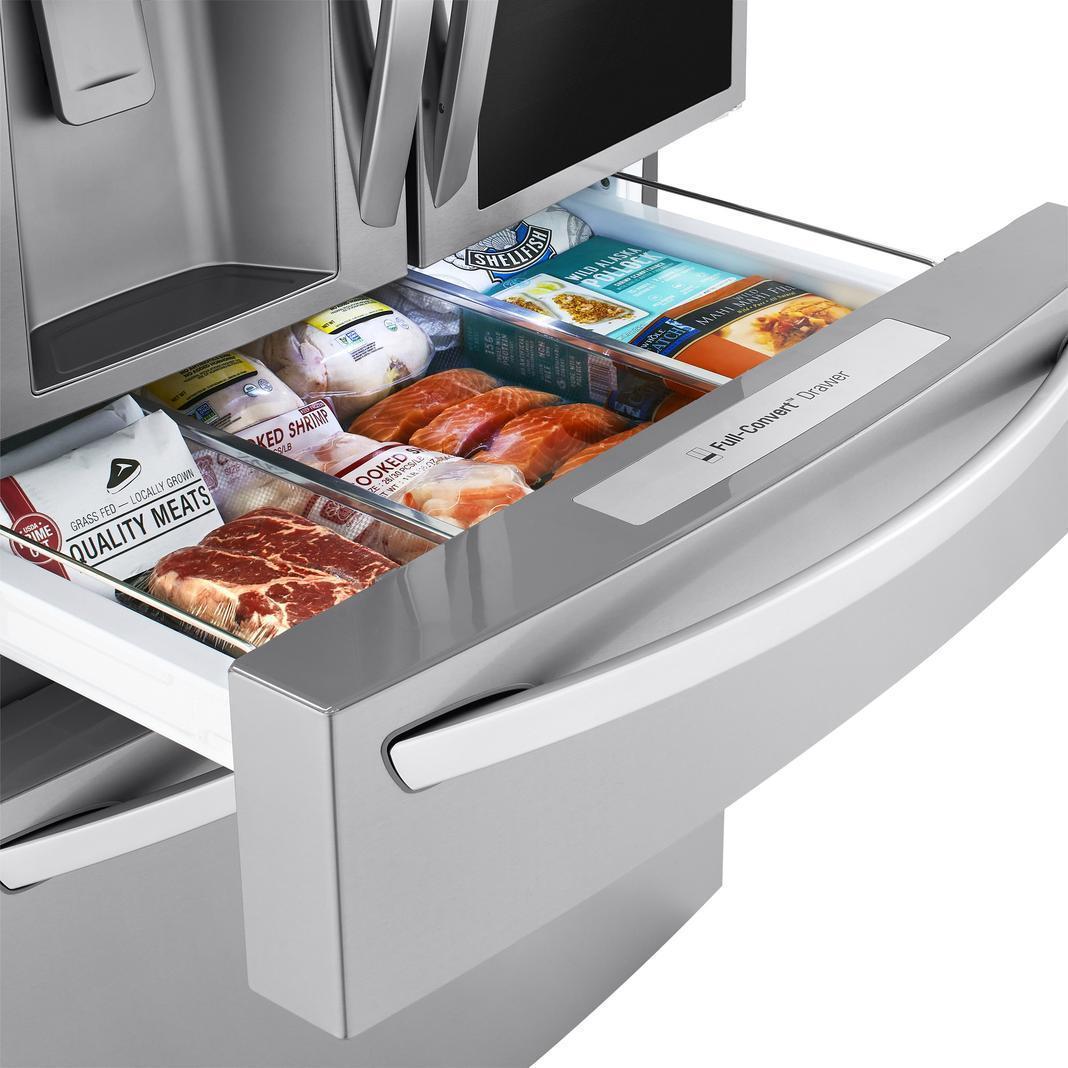 LG - 35.75 Inch 29.5 cu. ft French Door Refrigerator in Stainless - LRMVS3006S
