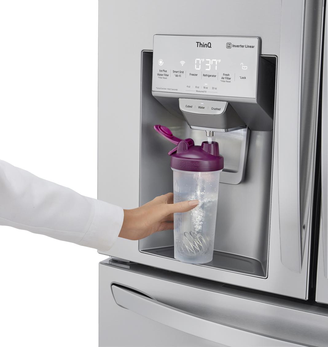 LG - 35.75 Inch 29.5 cu. ft French Door Refrigerator in Stainless - LRMVS3006S