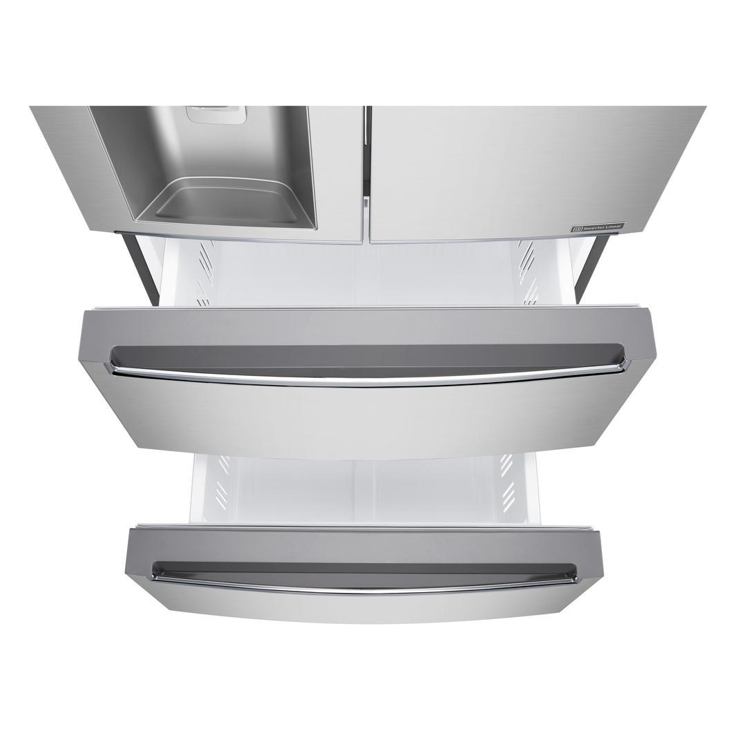 LG - 32.9 Inch 18.3 cu. ft French Door Refrigerator in Stainless - LRMXC1803S